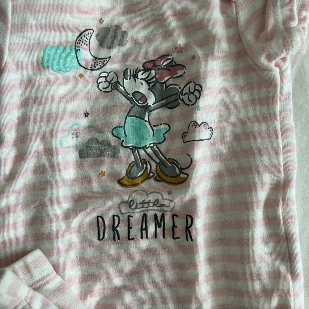 Disney Baby Pink Minnie Mouse Onesie 6 Piece Mix Match Bundle Set Puff Sleeves - Picture 5 of 10